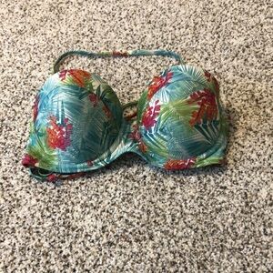 Tropical push up bikini top 34C